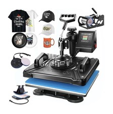 AKEYDIY 5 in 1 Heat Press Machine for t Shirts Professional Swing Away Heat P...
