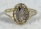 Vintage Sterling Silver Mary Conception Ring Size 9