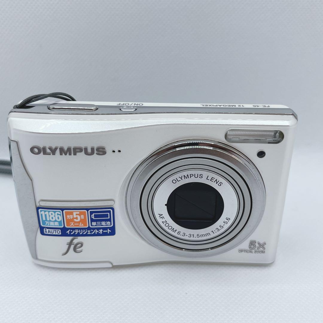 OLYMPUS fe FE-46 ホワイト 単3電池駆動