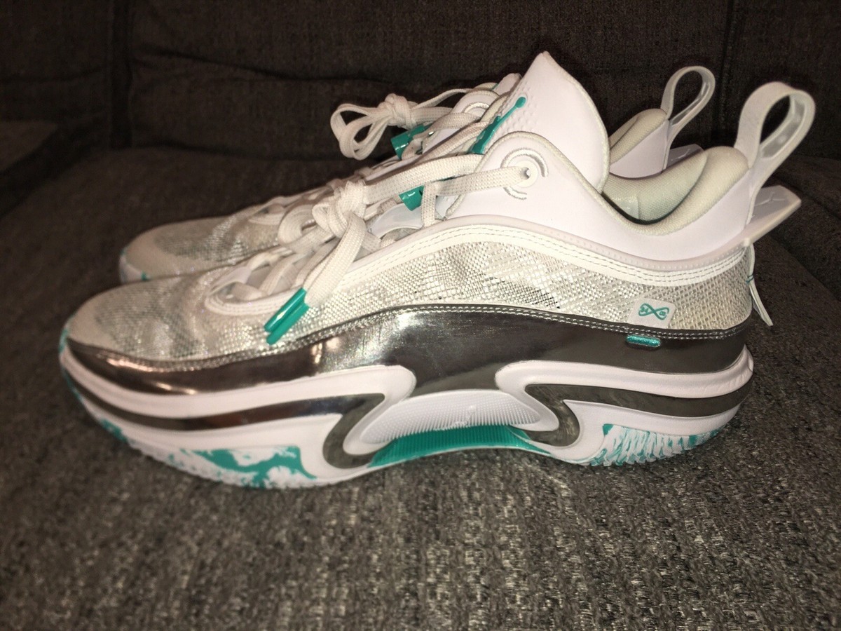 Nike Air Jordan XXXVI 36 Low PF Guo Ailun Men\'s 10 Silver Jade DM9032-130 Shoes Air Jordan 36 Low “Guo Ailun” DM9032-130 | Nice Kicks main image 4
