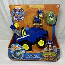 Paw Patrol Dino Rescue Chase Deluxe Rev Up Vehicle with Mystery Figure New