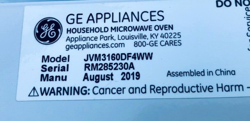 GE Microwave Model JVM3160DF4WW  Cooling Fan Motor Assembly  - Picture 4 of 4
