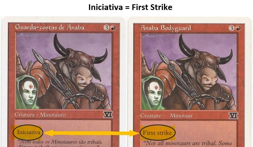 Stampeding Elk Herd Portuguese Mtg MISPRINT Has First strike instead Trample - Imagen 4 de 4