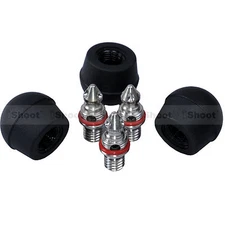 3pcs Metal Spike Rubber Foot for Gitzo Monopod GT1531 GT2531 GT3531 Tripod