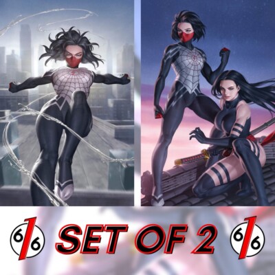    SILK VARIANT SET OF 2 Silk #4 & Marvels Voices Identity #1 Virgin YOON