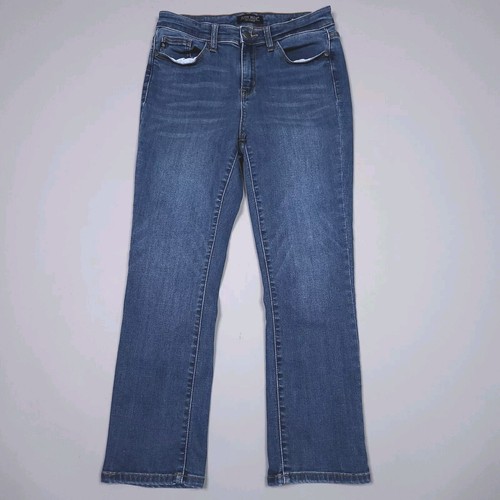 Jeans Judy Blu Capri Fit Cropped Elasticizzato Lavaggio Medio Preppy 7/28 28x25 - Foto 2 di 11