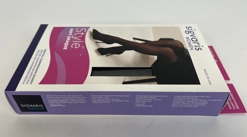 Sigvaris Women Style Soft Opaque Medical Compression Hosiery Black 15-20mmHg - Picture 8 of 8