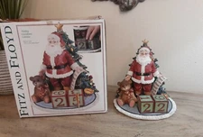 Fitz and Floyd Holiday Countdown Calendar Plays "Here Comes Santa Claus " 2003 