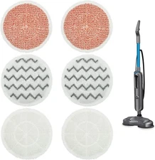 6 Pack 3897A Rotating Mop Pads Compatible with Bissell SpinWave SmartSteam Scrub