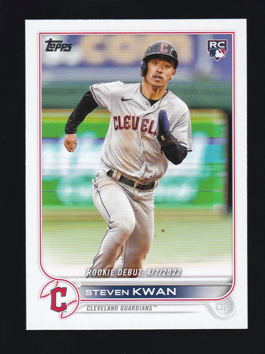 2022 Topps Update Series #US54 STEVEN KWAN RD Cleveland Guardians ROOKIE DEBUT