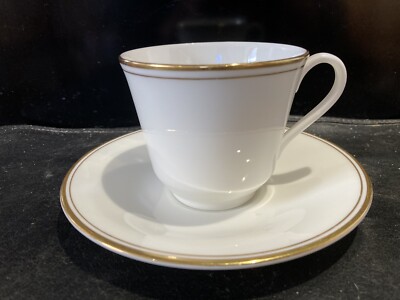 VINTAGE ROYAL DOULTON GOLD CONCORD DUO TASSE UND UNTERTASSE NEUWERTIG/TOP