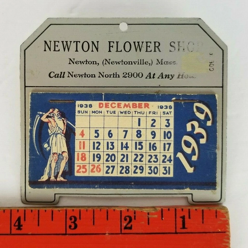Vintage 1939 Newton Massachusetts Flower Shop Unused Metal Desk Calendar | eBay vintage-1939-newton-massachusetts-flower-shop-unused-metal-desk-calendar-ebay