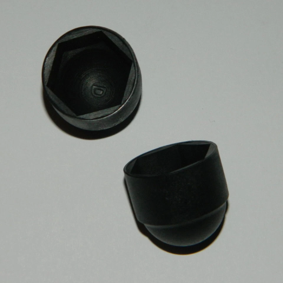 MARKENLOS 50 Abdeckkappen M6 SCHWARZ Sechskant Schutzkappe für Schlüsselweite 10mm