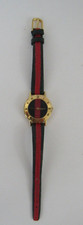 Vintage Gucci 3000L 18k Gold Plated Woman's Watch with Leather Bands (Pg25E)