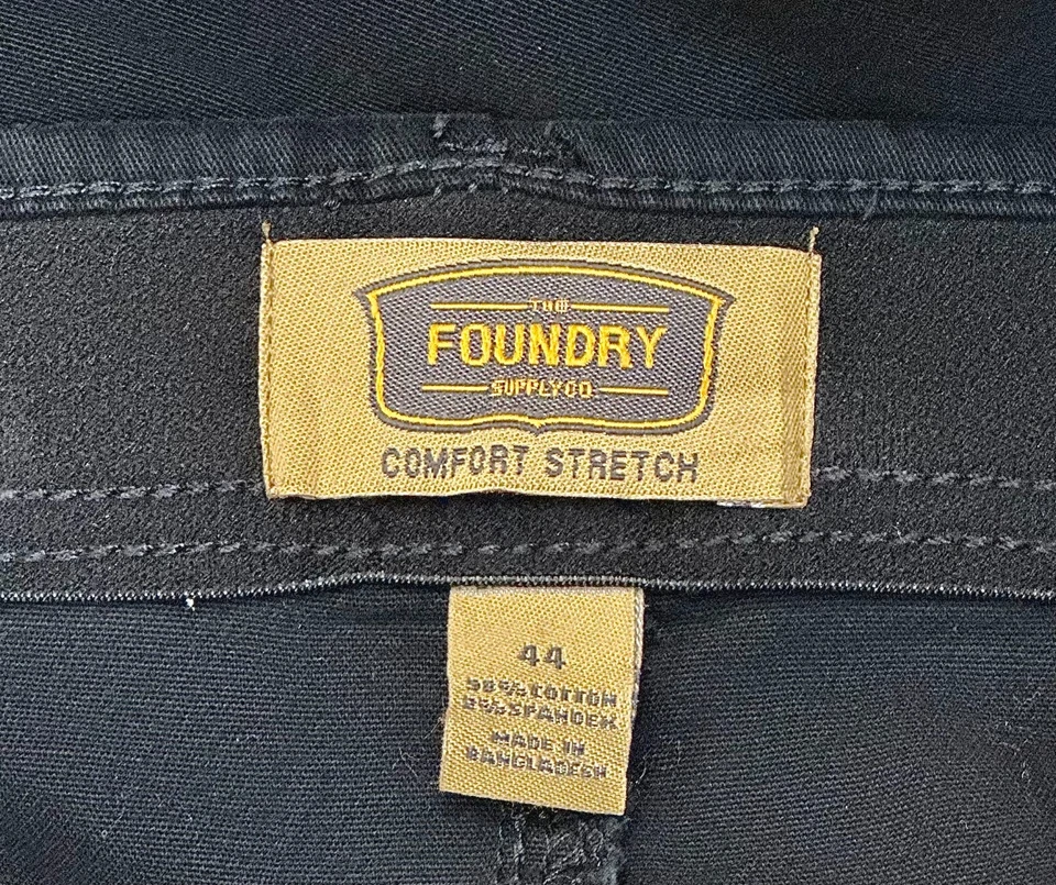 The Foundry Men's Cargo Shorts Comfort Stretch Casual Size 44 Black C1030 - Image 4 of 4