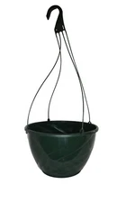 12" GREEN Plastic Hanging Baskets {Set of 2} - DECO SWIRL