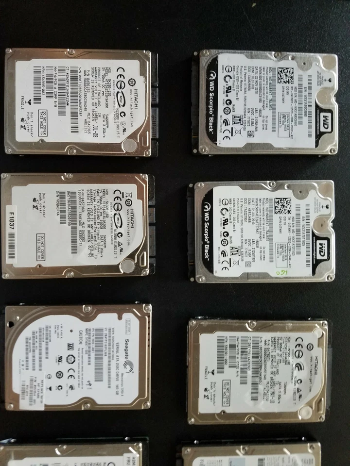 Lolt of 9 160 GB SATA and 1. 200GB 2.5 Inch 7200RMP  5400RPM Laptop Hard Drives - Image 2 of 2