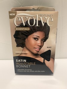 Firstline Evolve Luxe Satin Wide-Edge Bonnet Black Color W </span> (761809015502)