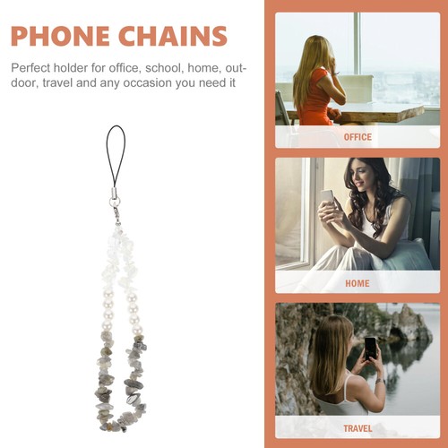 Crystal Decorative Phone Wrist Strap Pearl Phone Strap Phone Charms Strap - Zdjęcie 5 z 12
