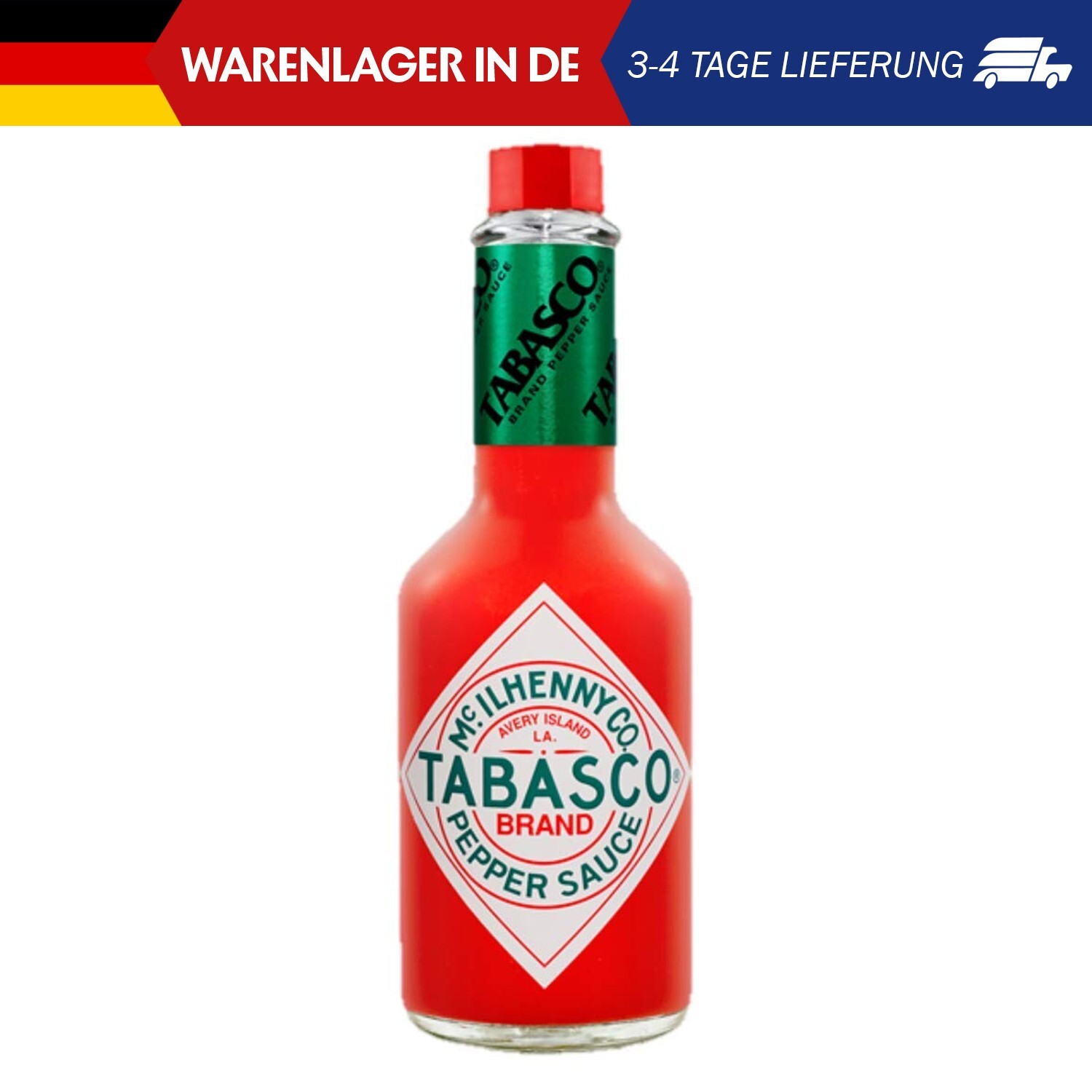 Tabasco Pepper Sauce - 350 ml/0,35 Liter Glasflasche - original - 100% natürlich