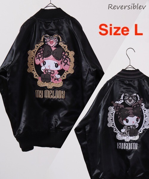 ★RONRON★ MY MELODY SUKAJAN JACKET Sanrio - My Melody Sukajan Bomber Jacket (Black