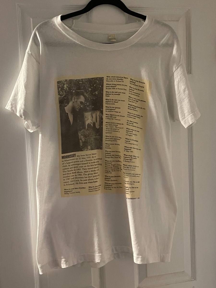 Vintage Morrissey T-Shirt Men's XL 1991 The Smiths Interview Vintage Morrissey T-Shirt Men's XL 1991 The Smiths Interview