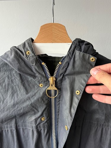 Vintage Barbour A6 Lined Durham Waxed Cotton Hooded Jacket Size C40 / 102 CM - Picture 9 of 24