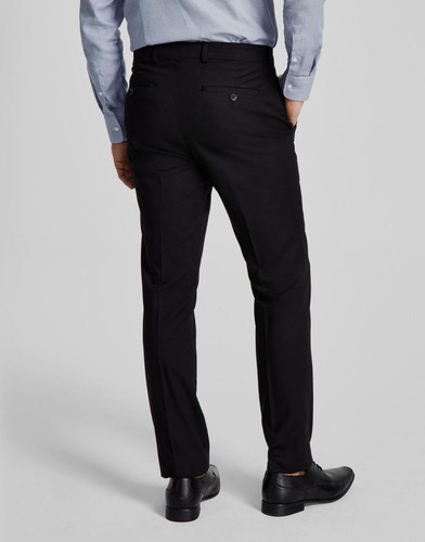 $397 Kenneth Cole Uomo Nero Techni-Cole Slim Fit 2 Pezzi Giacca Pantaloni Tuta 36S - Foto 6 di 6