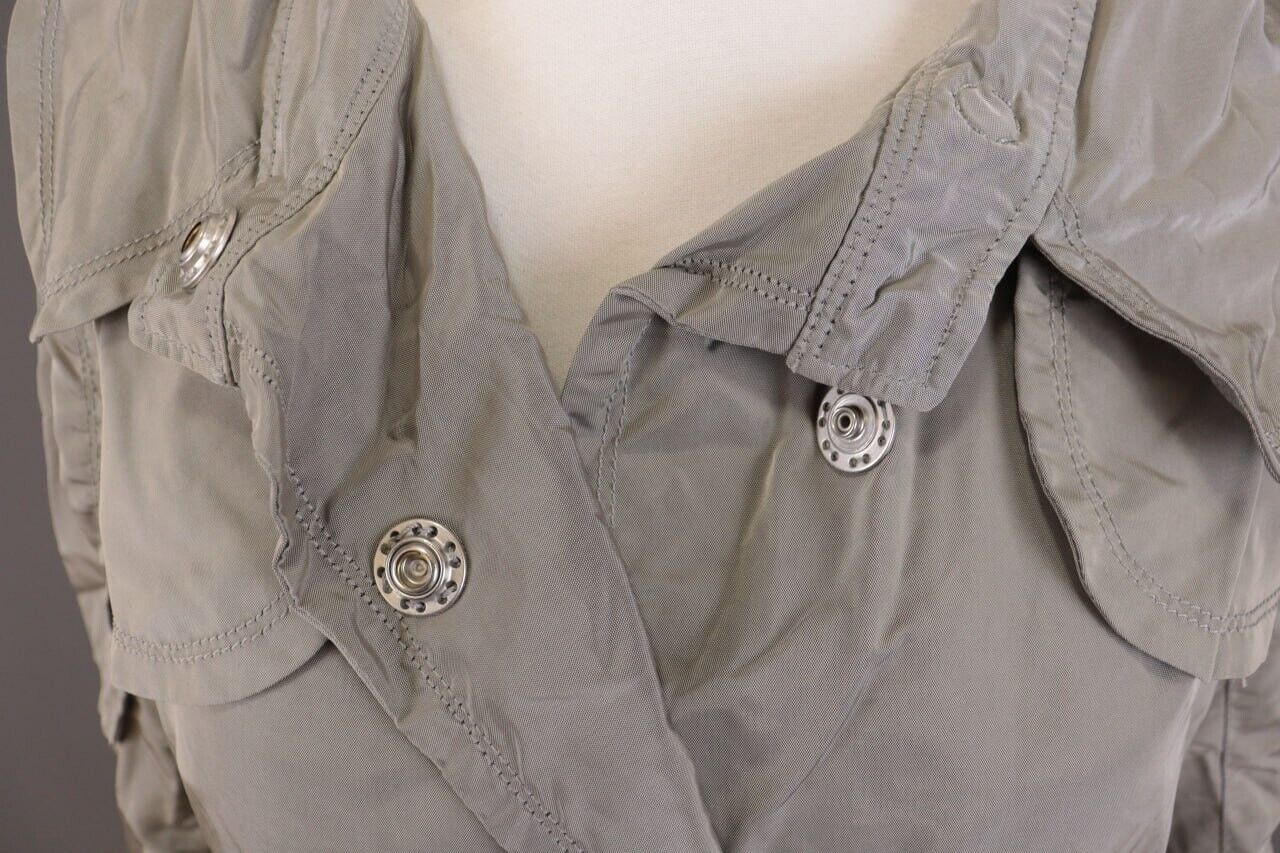 FRAUENSCHUH Ivory Snap Belt Trench Coat Jacket Si… - image 18
