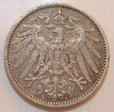 1907   A Germany- 1 Mark   Silver