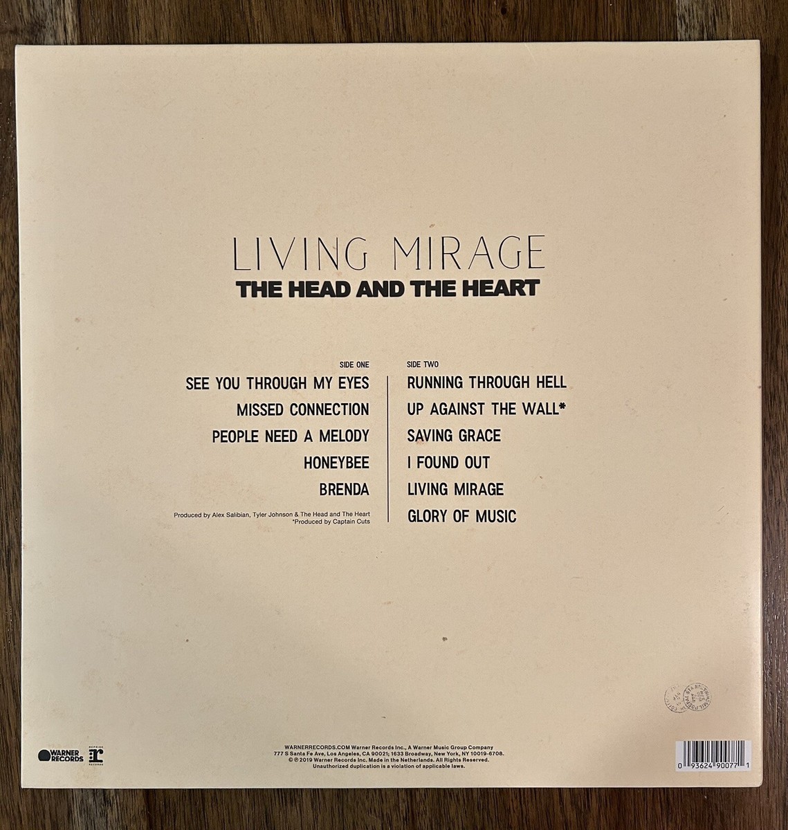 The Head And The Heart' Band Signed Vinyl Album 'Living