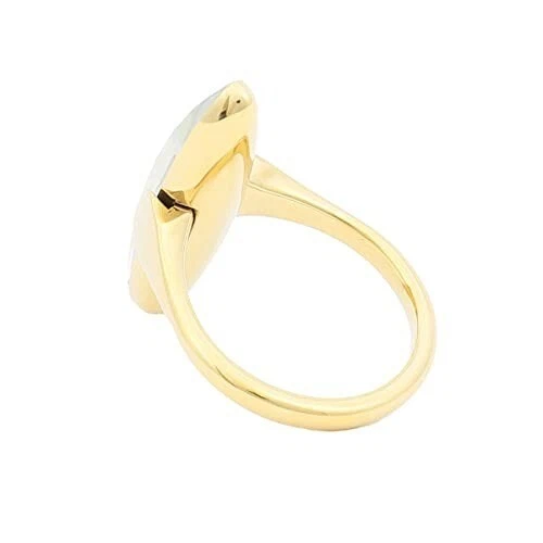 Calvin Klein Continuity Slim Oval Faceted Yellow Glass Stone Ring Size 9 NWT - Image 4 of 4