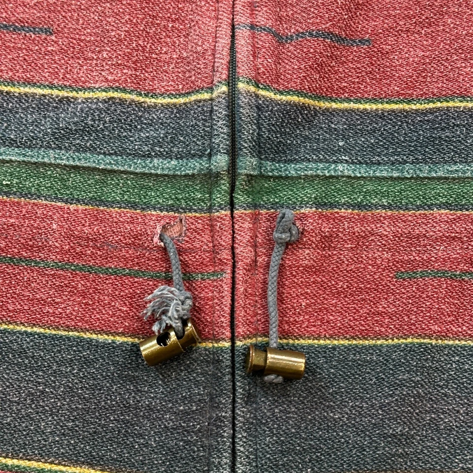 Vintage Venezia Jacket Women's 24 Striped Cali Baja Drug Rug Fleece Full Zip 90s Foto 2 de 4