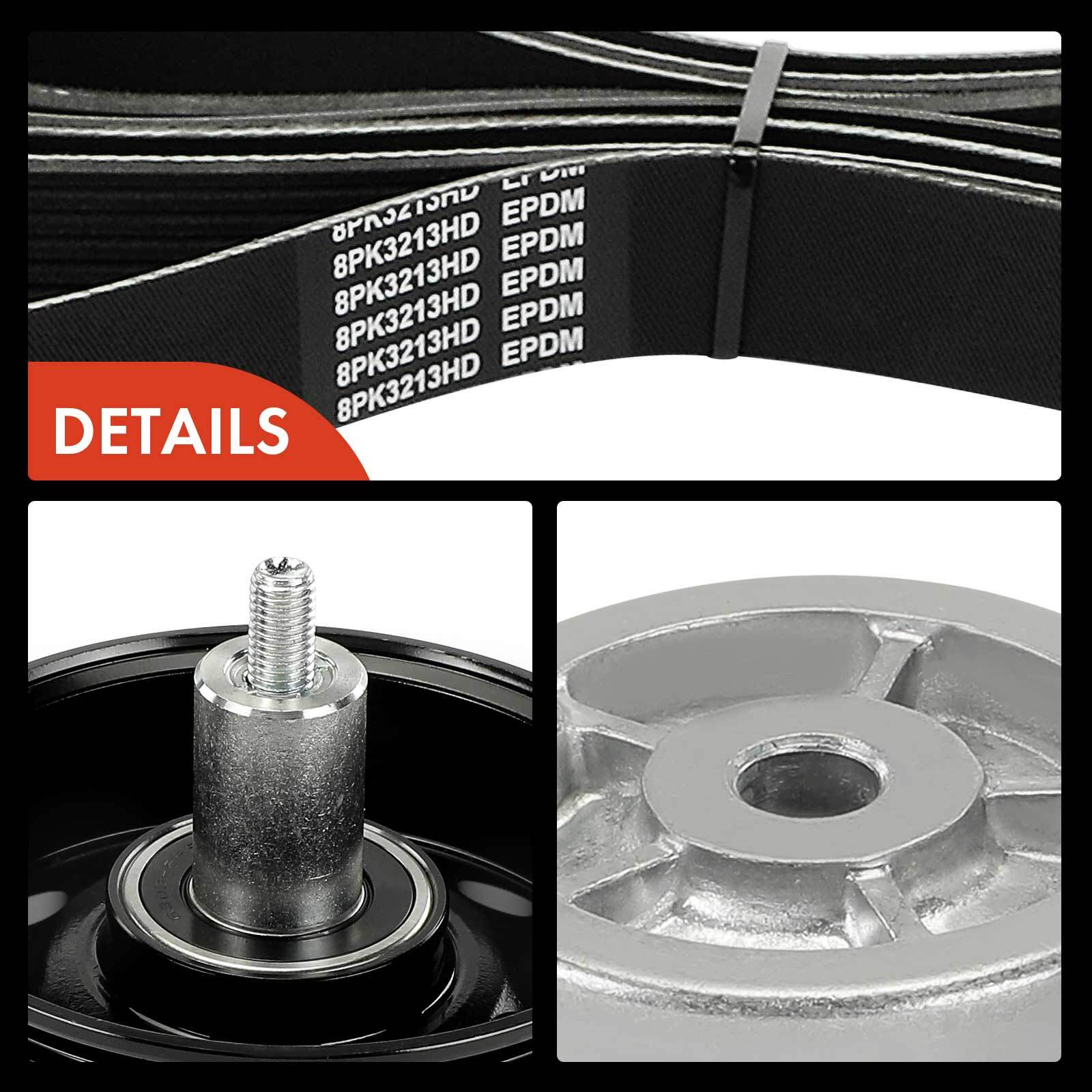 3Pcs Serpentine Belt Drive Component Kit for Dodge Ram 2500 2003-2010 Ram 3500