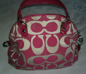 hot pink coach handbag