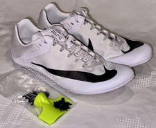 NIKE Zoom Rival Sprint White Black Track Spikes Shoes Mens Sz 6.5 7.5 9 10 12