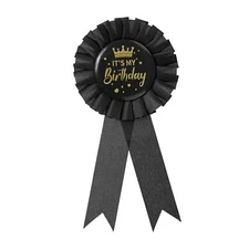 It's My Birthday Ribbon Birthday Badge Pin Tinplate Brooch Pin for Women Men ...