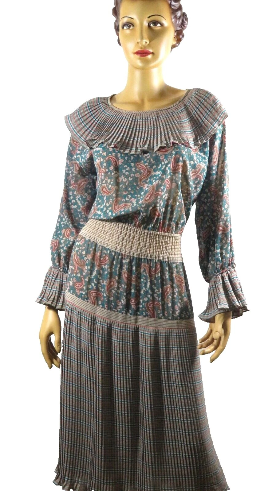 Roupas Vintage Casual de Poliéster para mulheres