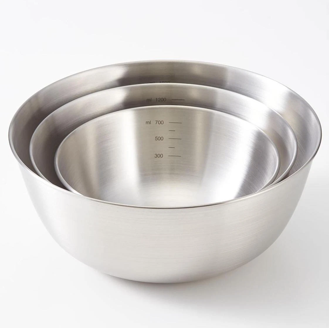 MUJI STAINLESS STEEL MIXING BOWL Set of 3 Sizes "S M L" NEW from JAPAN