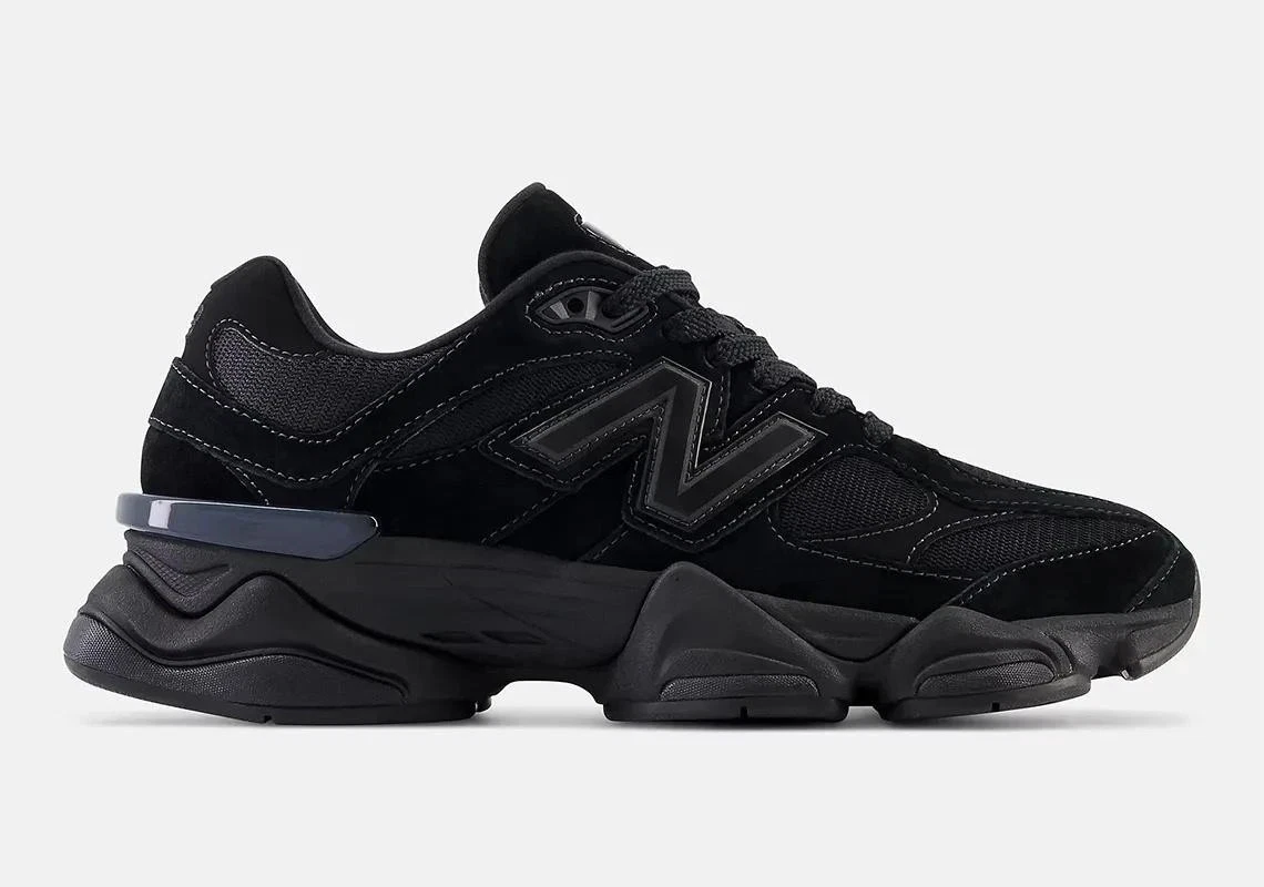 NWOB NB 9060 Triple Black Men's Athletic Shoes U9060BPM Sz 9