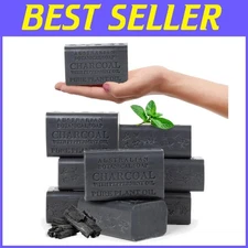 African Black Soap with Peppermint Oil, 6.6 oz (Pack of 8)