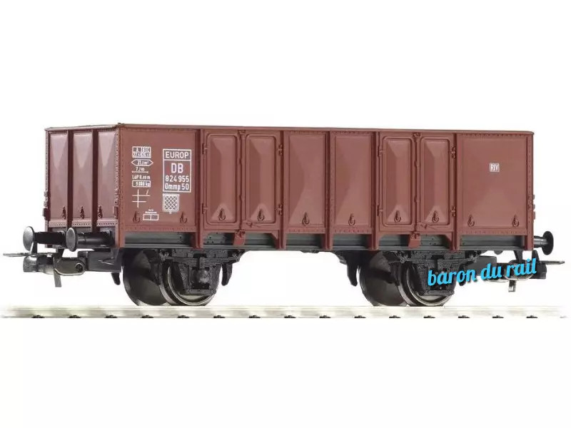 Wagon tombereau Ommp 50 DB PIKO 57702 train miniature de fret HO 1/87 époque 3