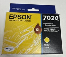 Epson 702XL Yellow Ink Cartridge T702XL420 exp 12/26, free shipping NIB
