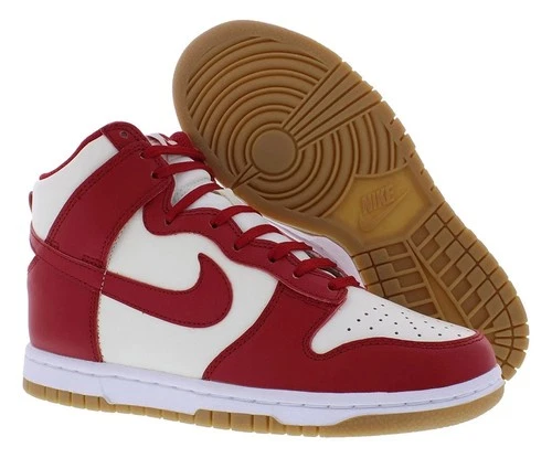 DD1869-114 Nike Dunk High Gym Red Sail Gum Damen Turnschuhe Sportschuhe