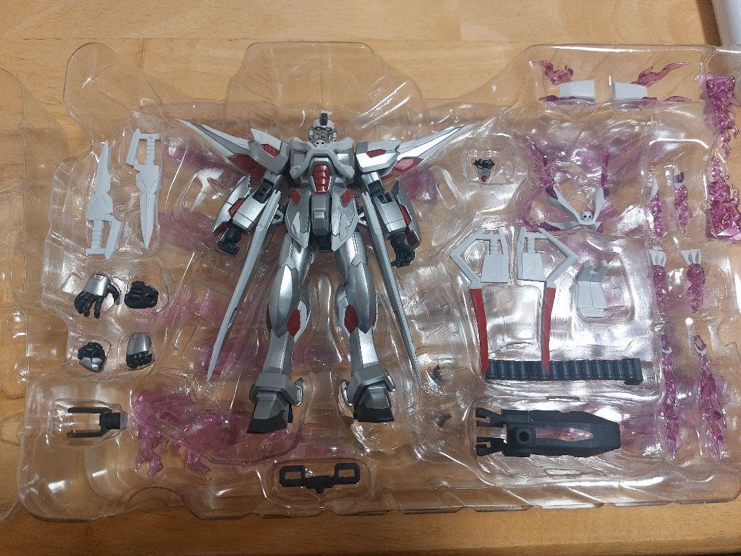 Bandai Robot Spirits Side MS Ghost Gundam Action Figure - Silver Coated, Includes Effect Parts & Weapons - View #2