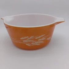 PYREX Autumn Harvest Wheat (474-B) 1.5liter Milk Glass Casserole Baking Dish