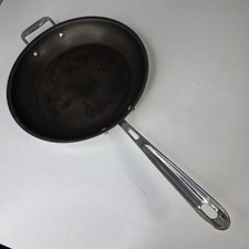 All Clad Copper Core 12 inch Fry Pan Skillet USA Made Silver Helper Handle