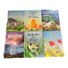 Usborne Beginners Science Book Lot of 6 Weather Under The Sea Tadpoles Frogs HC