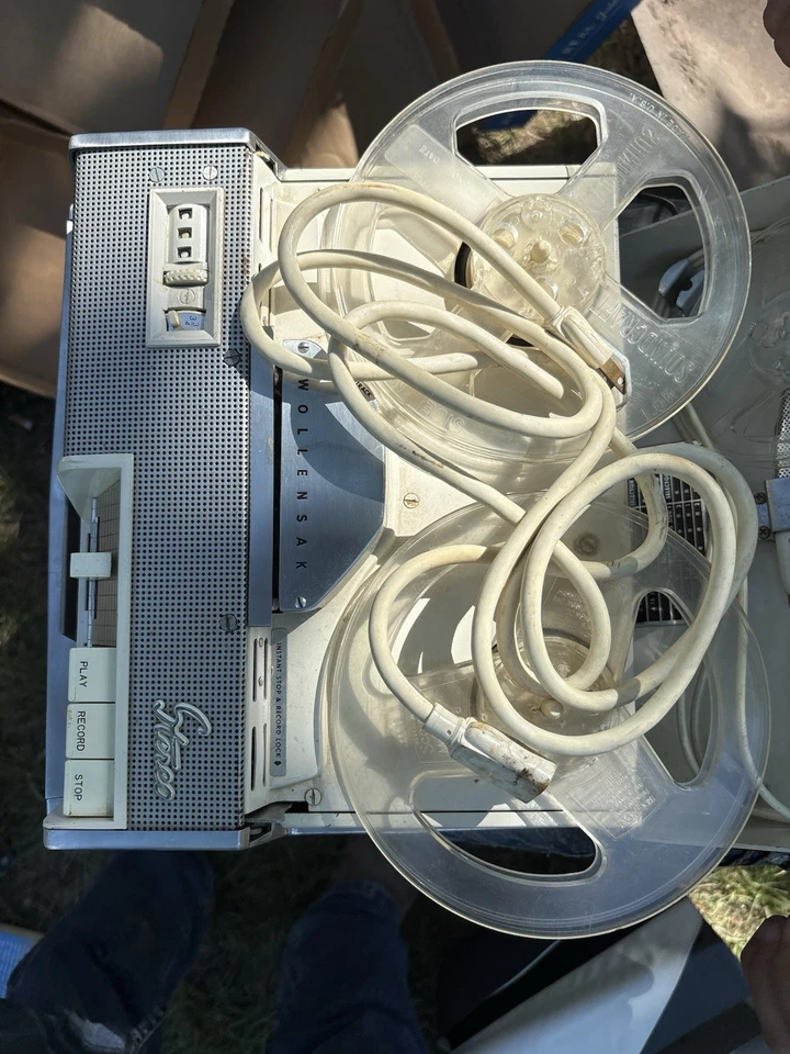 Grabadora de cinta estéreo de carrete a carrete Wollensak T-1515 de colección ~ MUY BONITA ~ ¡FUNCIONA!! Foto 4 de 4