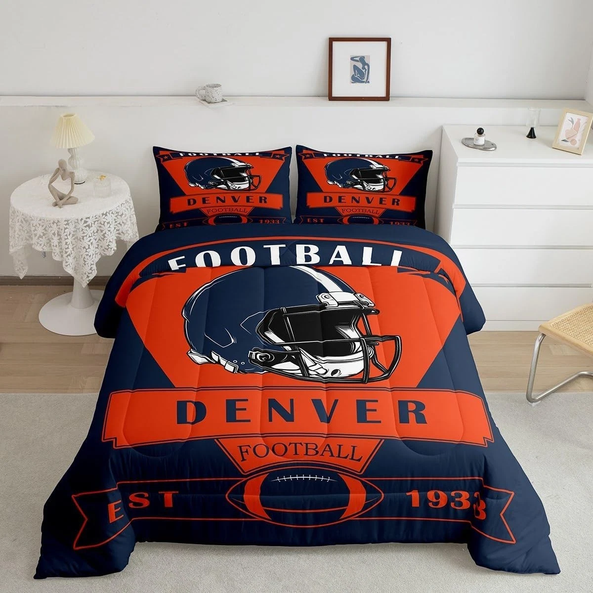 Denver Broncos Bedding Set Football set